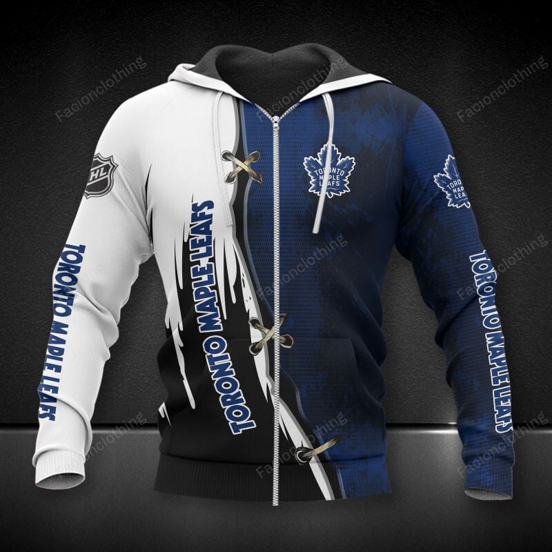 Sportswearmerch Toronto Maple Leafs NHL Personalized Zip Hoodie For Fan