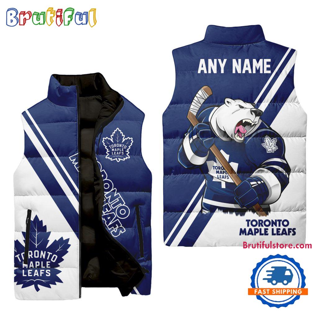 Sportswearmerch Toronto Maple Leafs NHL Sleeveless Puffer Jacket For Fan