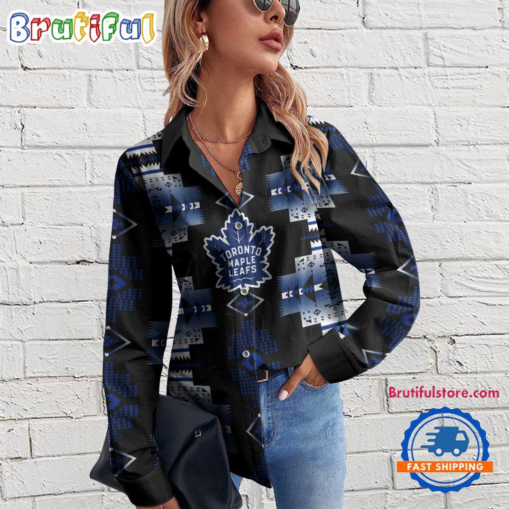 Sportswearmerch Toronto Maple Leafs NHL Special Native American Women's Casual Shirt For Fan