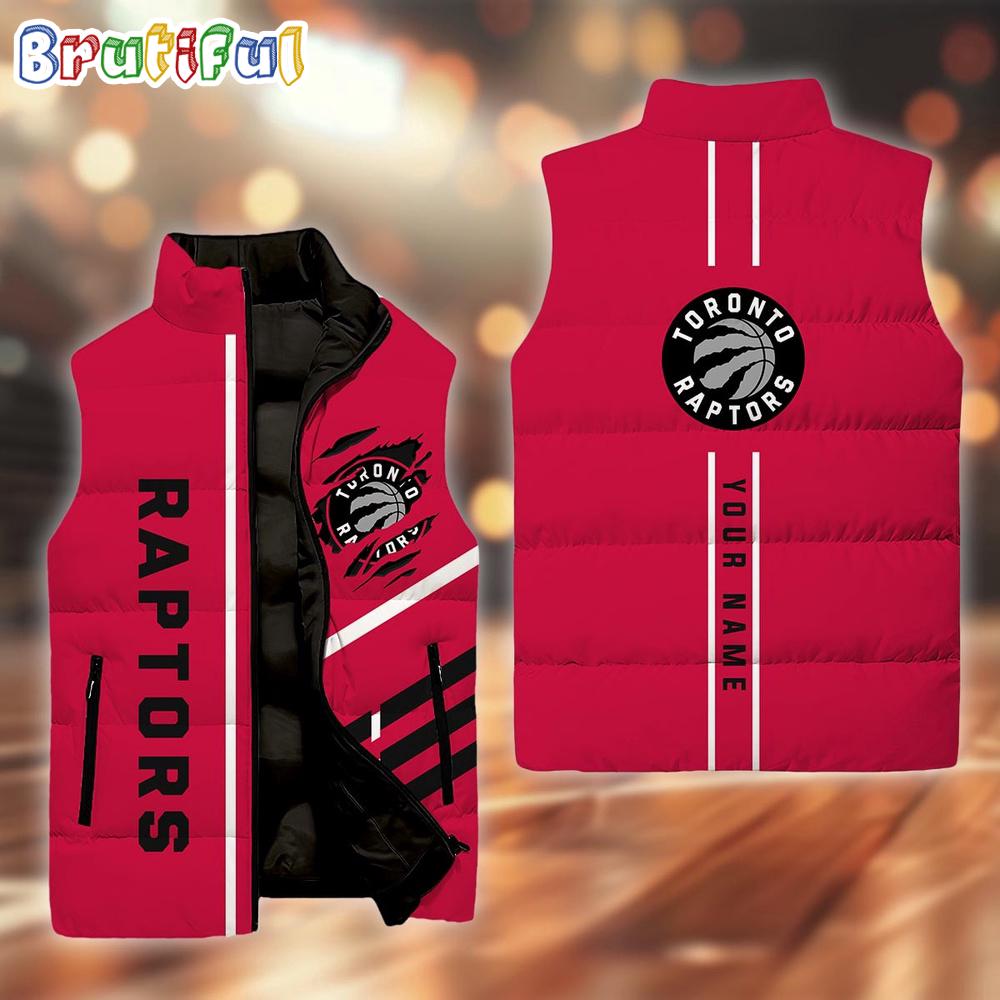Sportswearmerch Toronto Raptors NBA Personalized Sleeveless Down Puffer Jacket For Fan