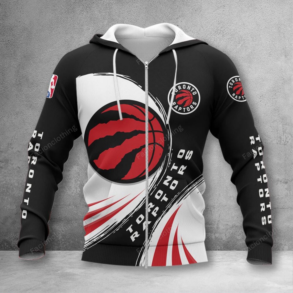 Sportswearmerch Toronto Raptors NBA Personalized Zip Hoodie For Fan
