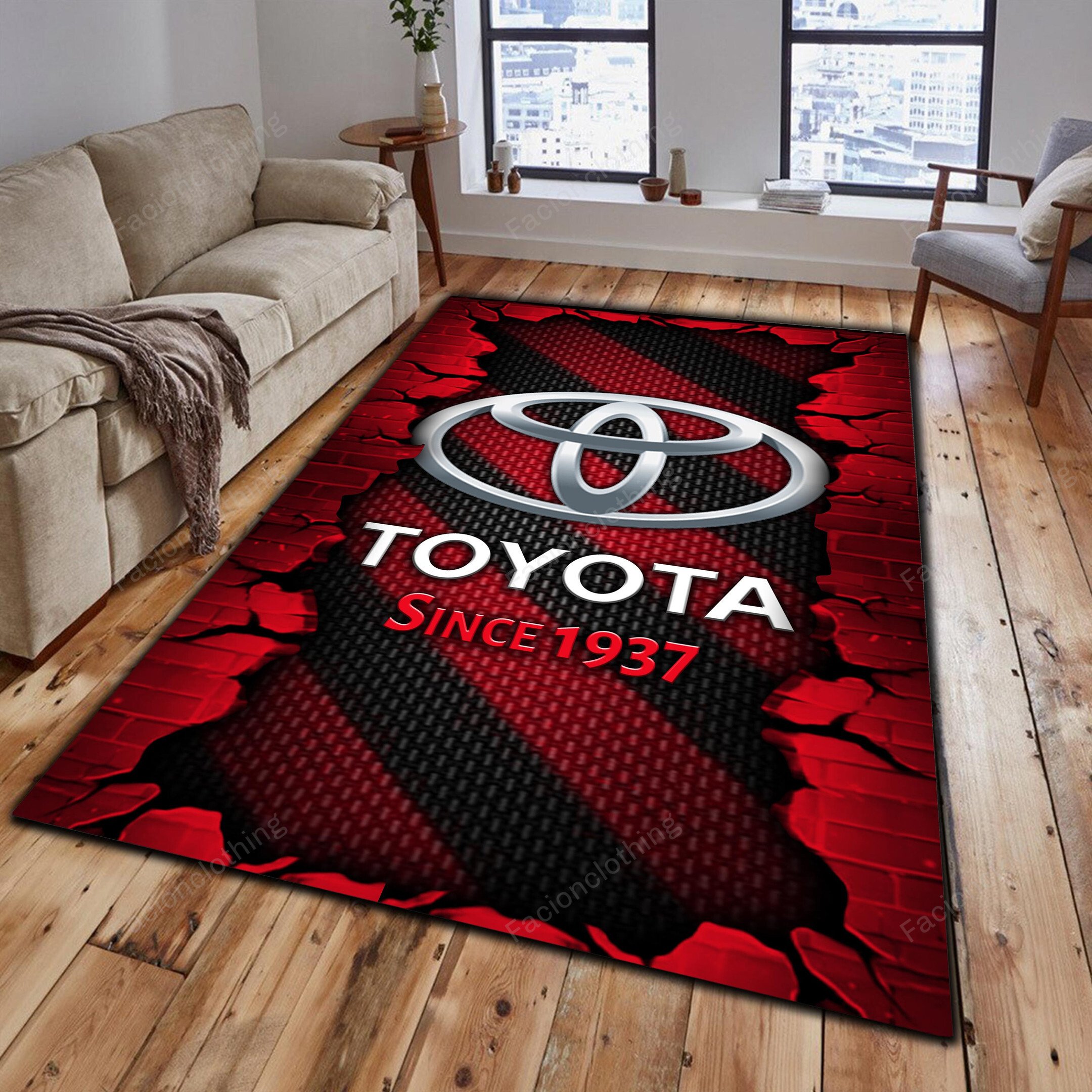 Sportswearmerch Toyota Car Personalized Rug For Fan