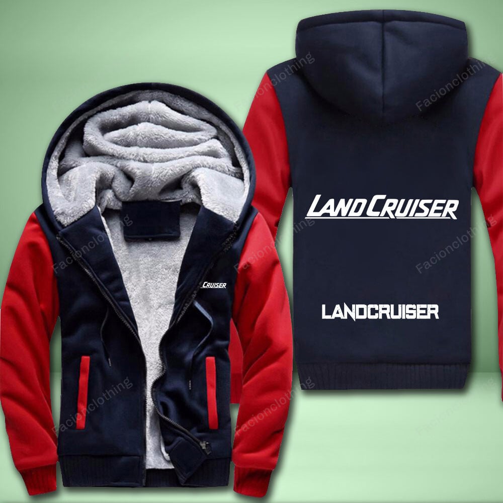 Sportswearmerch Toyota Landcruiser Car Personalized Fleece Zip Hoodie Jacket For Fan