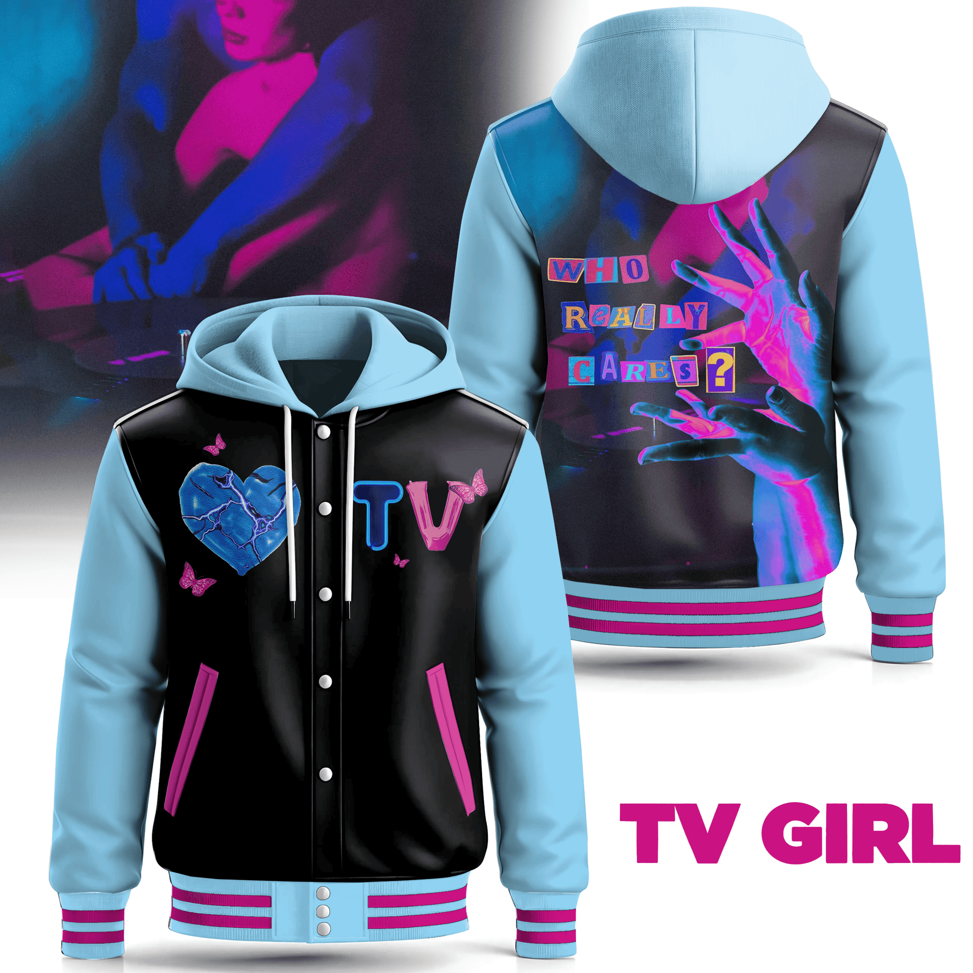 Sportswearmerch TV Girl Hooded Baseball Jacket Gift For Fan