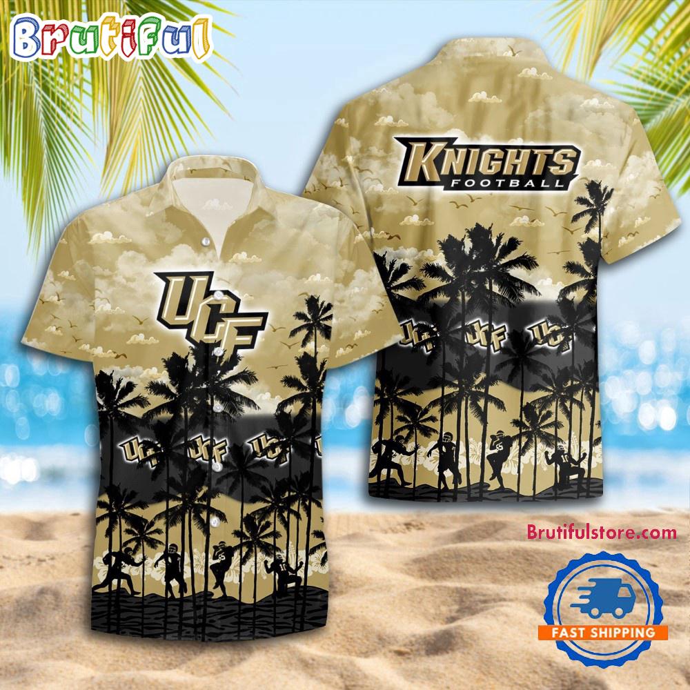 Sportswearmerch UCF Knights NCAA Palm Tree Personalized Hawaiian Shirt For Fan