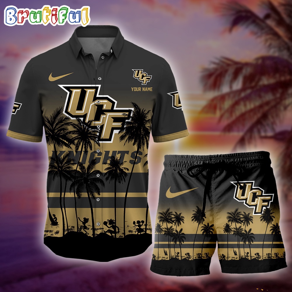 Sportswearmerch UCF Knights NCAA Palm Tree Summer Personalized Set Short Set For Fan