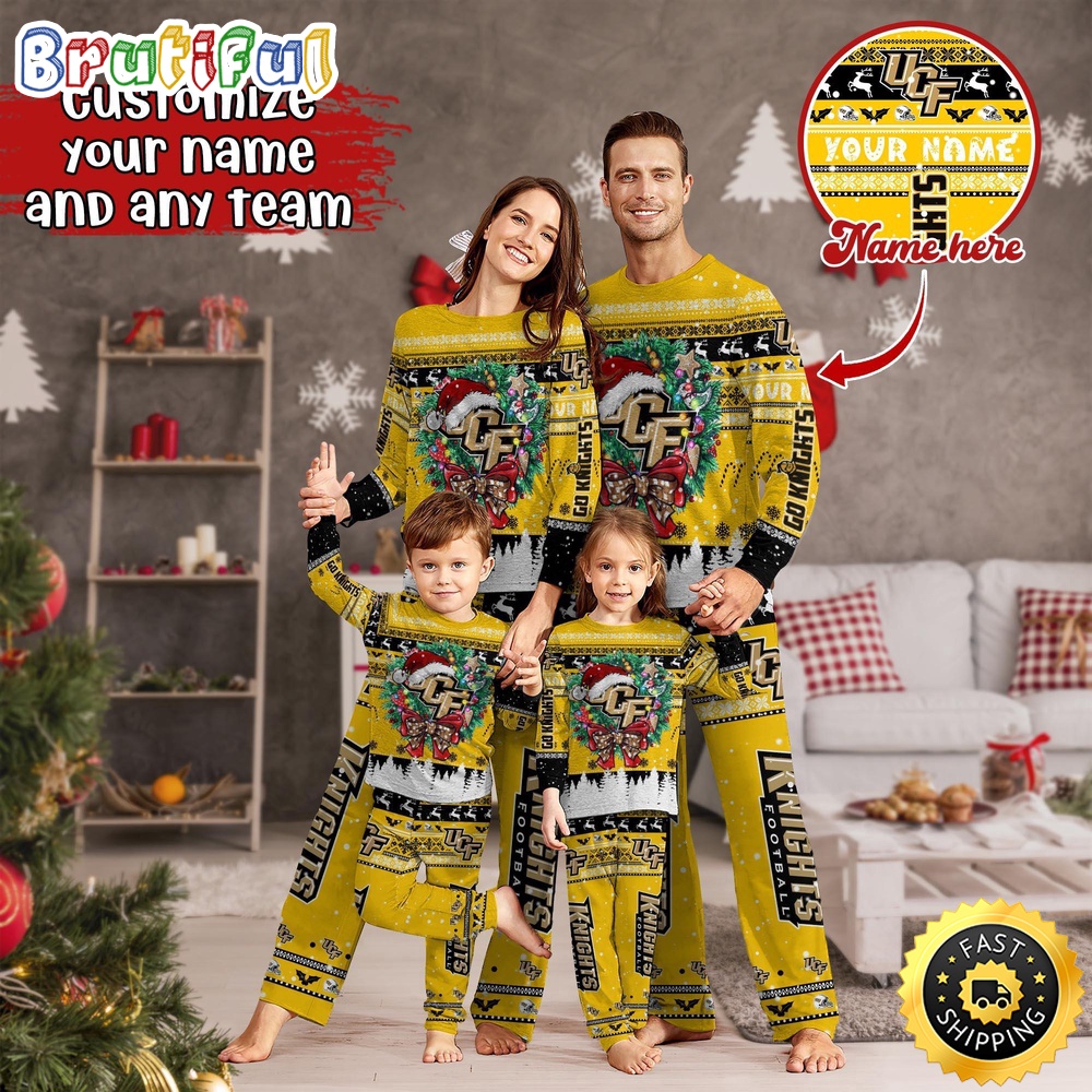 Sportswearmerch UCF Knights NCAA Personalized Pajamas Family For Fan
