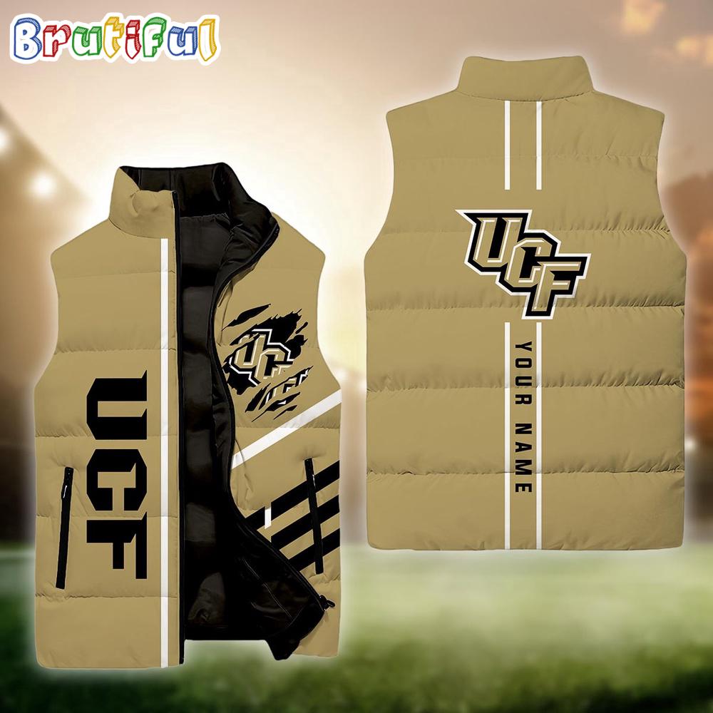 Sportswearmerch UCF Knights NCAA Personalized Sleeveless Down Puffer Jacket For Fan