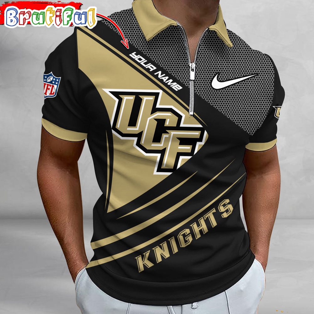 Sportswearmerch UCF Knights NCAA Personalized Zip Polo Shirt For Fan