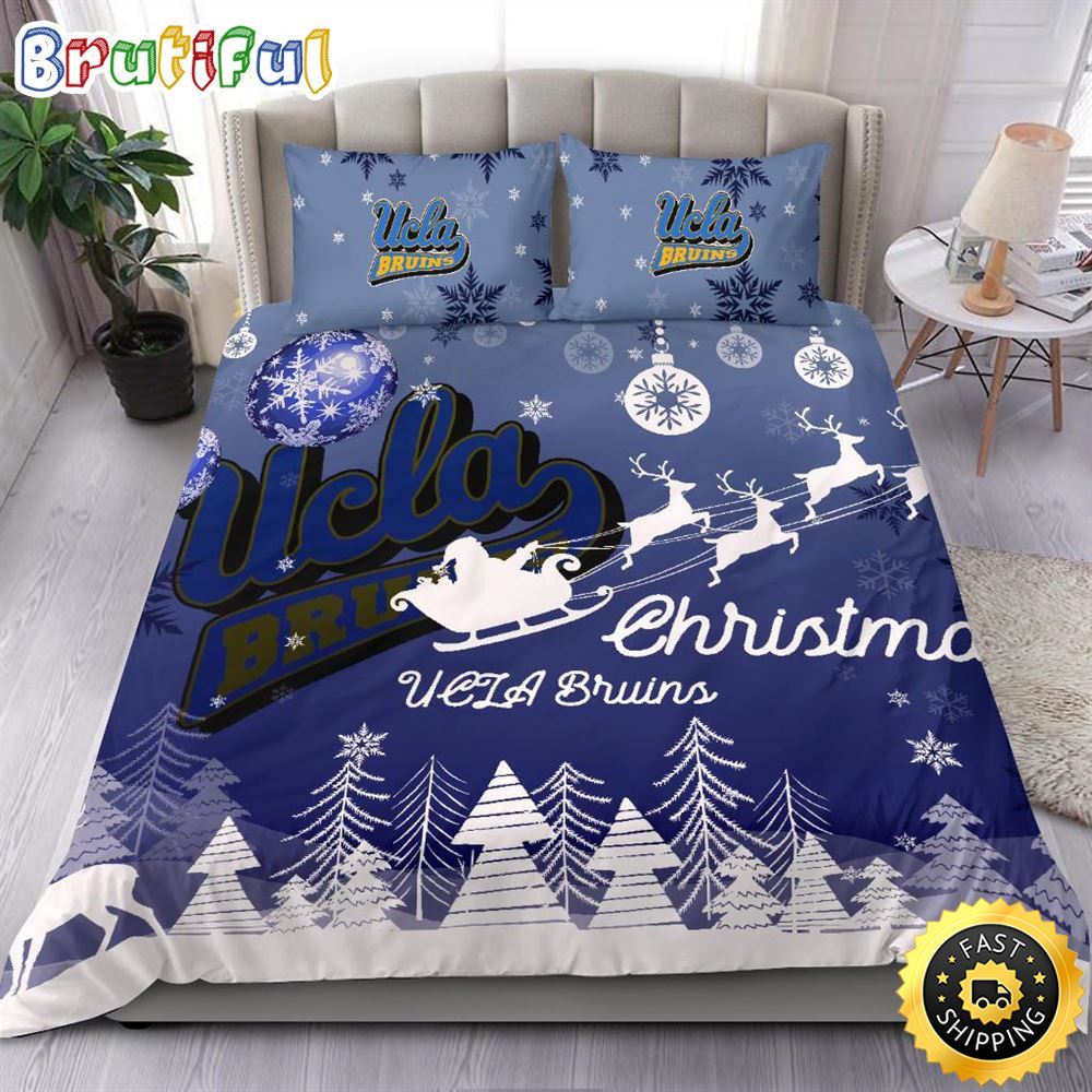 Sportswearmerch UCLA Bruins NCAA Christmas Bedding Sets For Fan