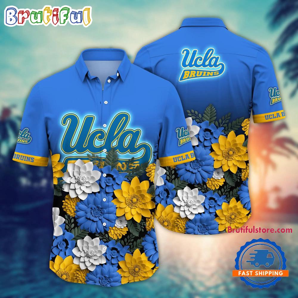 Sportswearmerch UCLA Bruins NCAA Flower Tropical Summer Beach Hawaiian Shirt For Fan