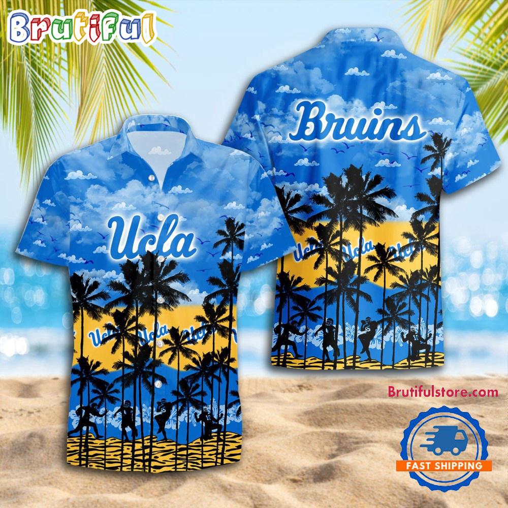 Sportswearmerch UCLA Bruins NCAA Palm Tree Personalized Hawaiian Shirt For Fan