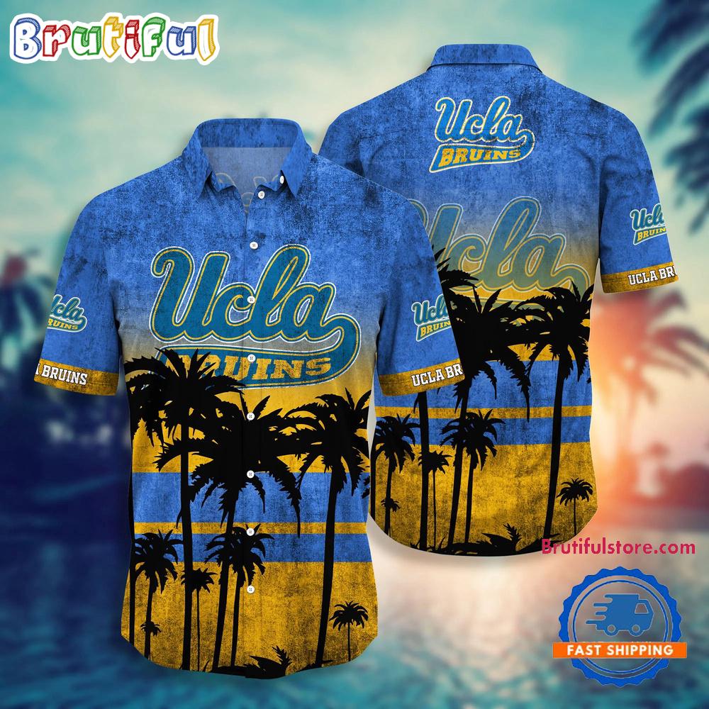 Sportswearmerch UCLA Bruins NCAA Palm Tree Tropical Summer Beach Hawaiian Shirt For Fan