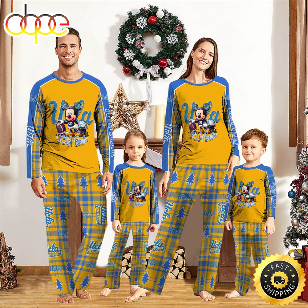 Sportswearmerch UCLA Bruins NCAA x Mickey Mouse Personalized Pajamas Family For Fan