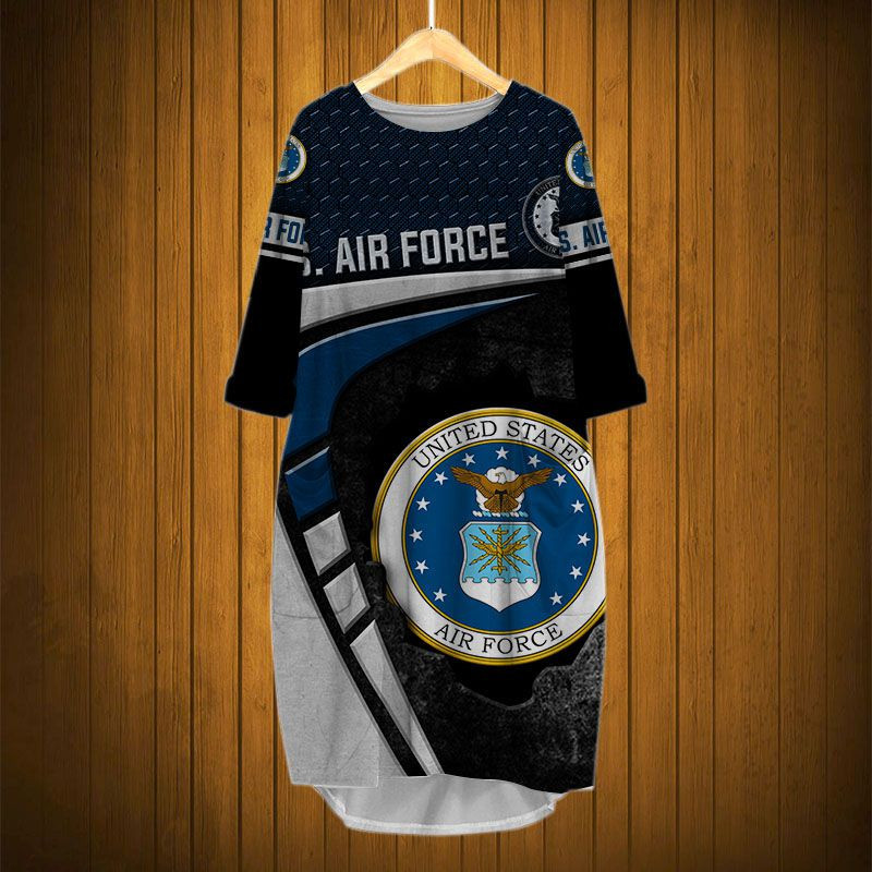 Sportswearmerch United States Air Force Army Personalized Fashion Pocket Dress For Fan