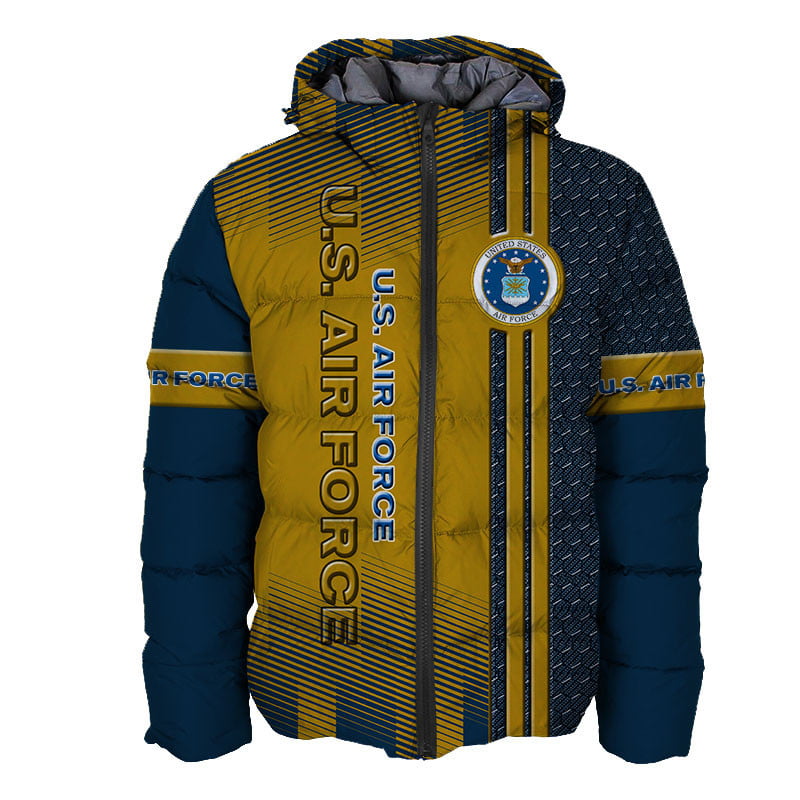Sportswearmerch United States Air Force Army Personalized Fashion Puffer Jacket For Fan