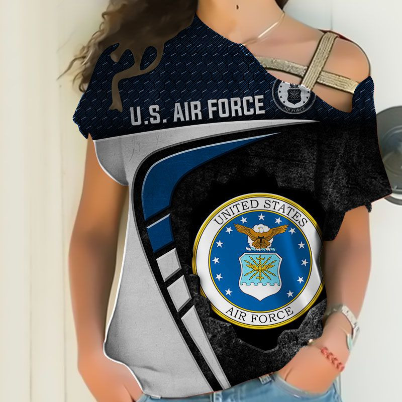 Sportswearmerch United States Air Force Army Personalized Fashion Strapless Short Sleeve For Fan