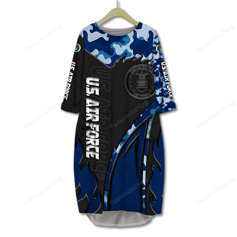Sportswearmerch United States Air Force Personalized Pocket Dress For Fan