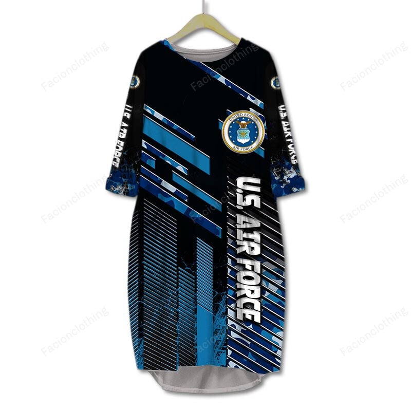 Sportswearmerch United States Air Force Personalized Pocket Dress For Fan