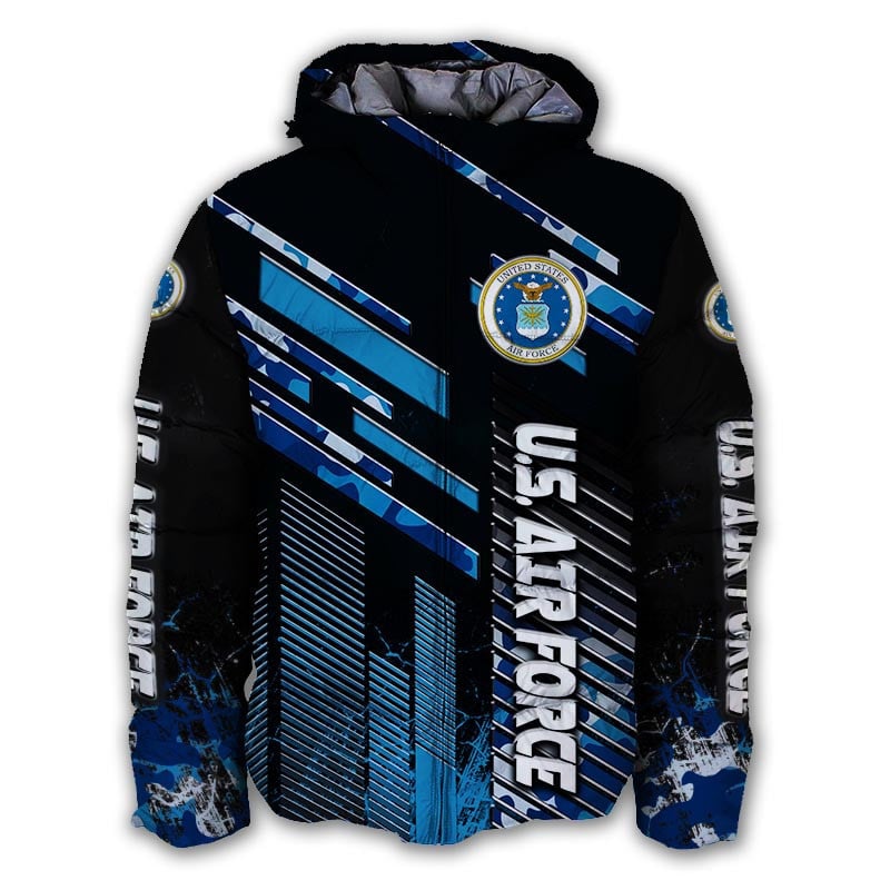 Sportswearmerch United States Air Force Personalized Puffer Jacket For Fan