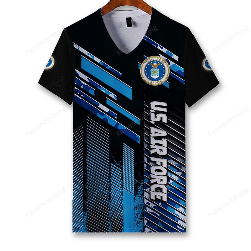 Sportswearmerch United States Air Force Personalized V-neck Women T-shirt For Fan