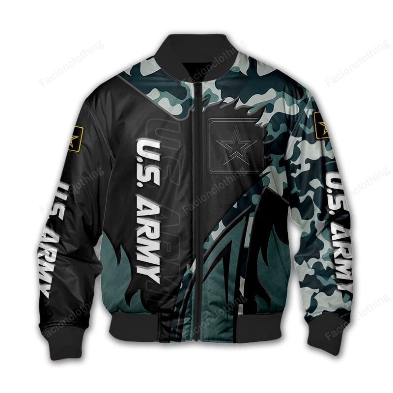 Sportswearmerch United States Army Personalized Bomber Jacket For Fan