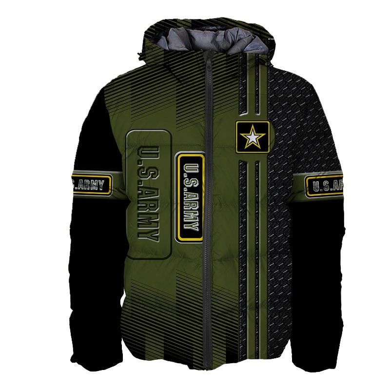 Sportswearmerch United States Army Personalized Fashion Puffer Jacket For Fan