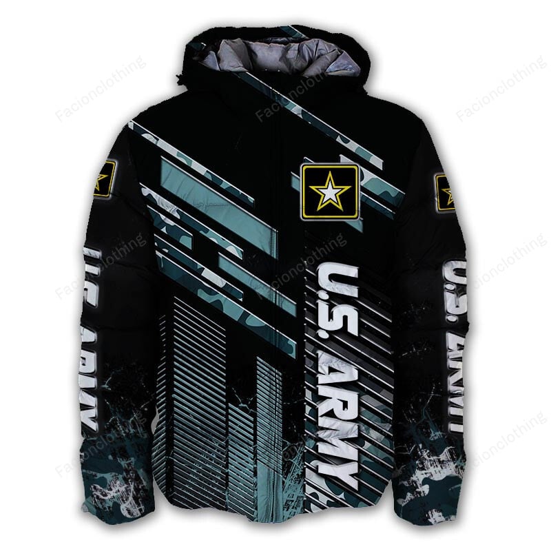 Sportswearmerch United States Army Personalized Puffer Jacket For Fan