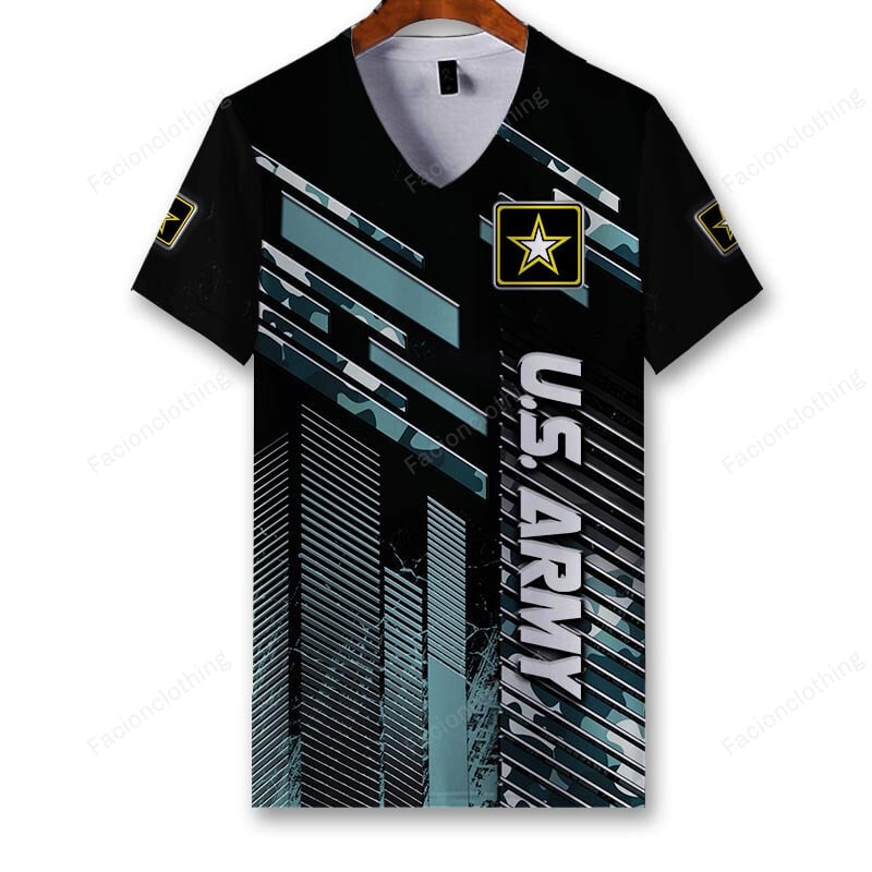 Sportswearmerch United States Army Personalized V-neck Women T-shirt For Fan