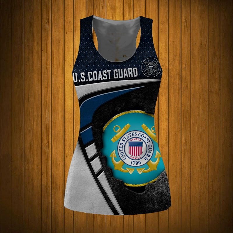 Sportswearmerch United States Coast Guard Army Personalized Fashion Women Tanktop For Fan