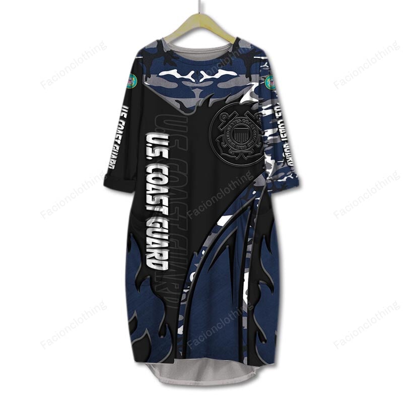Sportswearmerch United States Coast Guard Personalized Pocket Dress For Fan