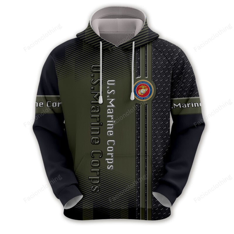 Sportswearmerch United States Marine Corps Army Personalized Fashion Hoodie For Fan