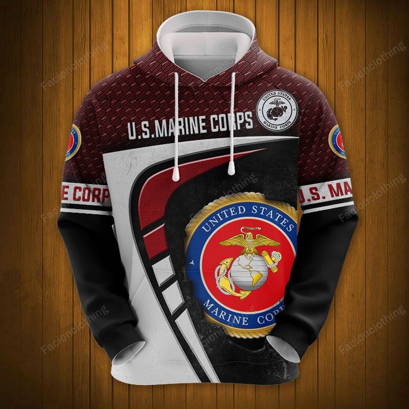 Sportswearmerch United States Marine Corps Army Personalized Fashion Hoodie For Fan