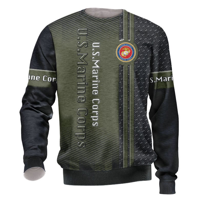 Sportswearmerch United States Marine Corps Army Personalized Fashion Sweater For Fan