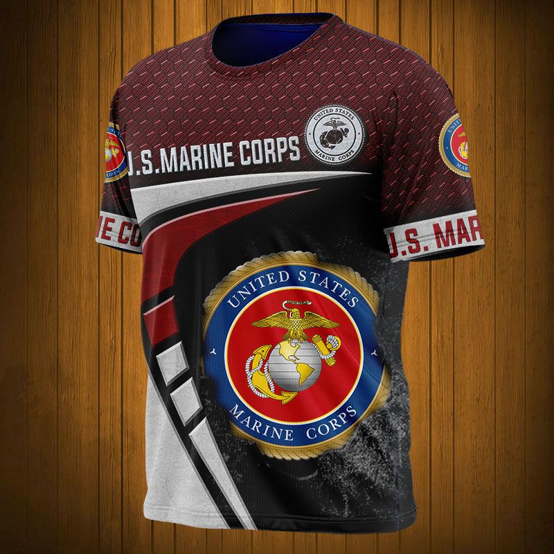 Sportswearmerch United States Marine Corps Army Personalized Fashion T-shirt For Fan