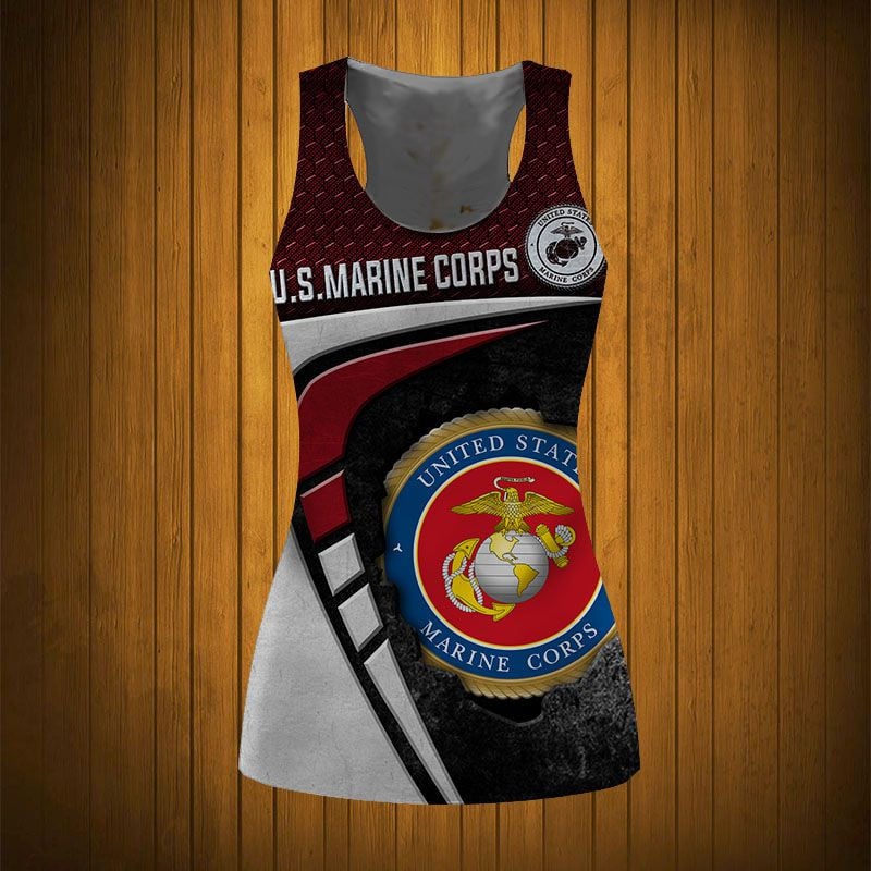 Sportswearmerch United States Marine Corps Army Personalized Fashion Women Tanktop For Fan