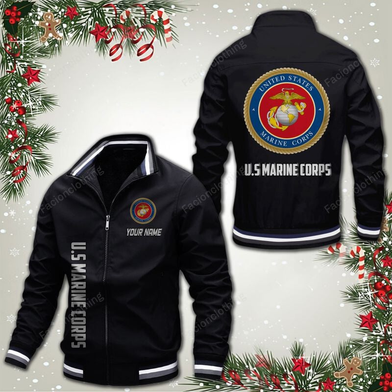 Sportswearmerch United States Marine Corps Personalized Bomber Jacket For Fan