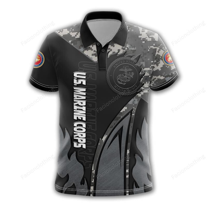 Sportswearmerch United States Marine Corps Personalized Polo For Fan