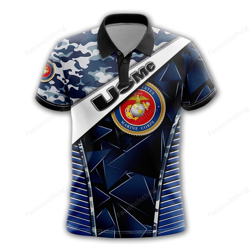 Sportswearmerch United States Marine Corps Personalized Polo For Fan