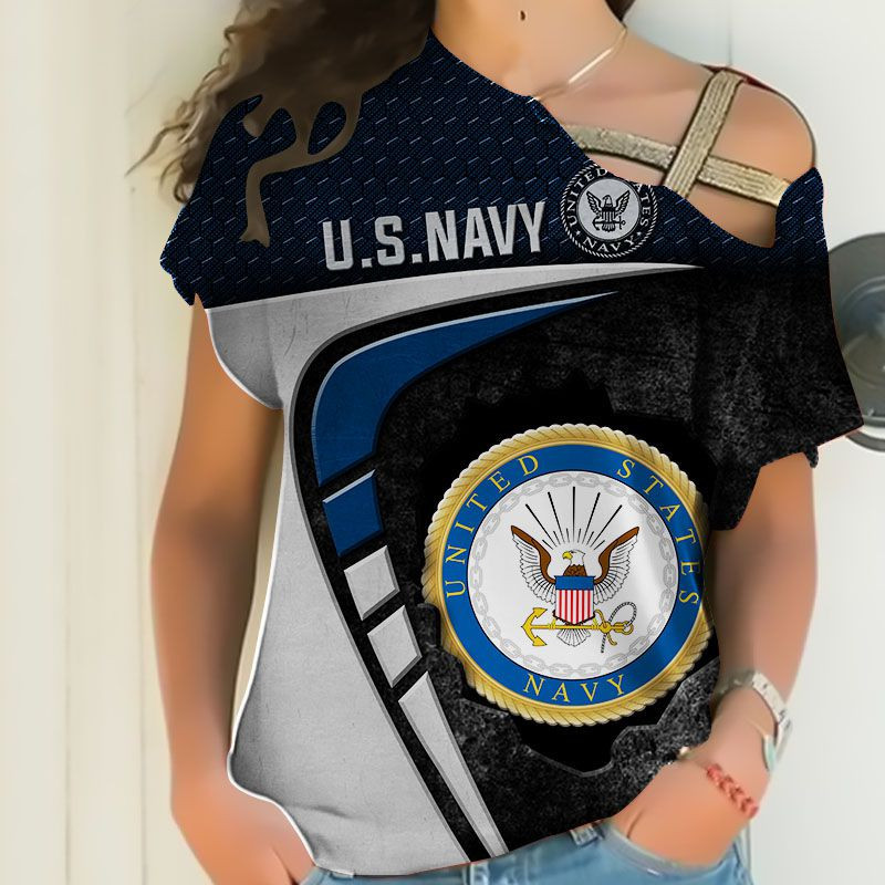 Sportswearmerch United States Navy Army Personalized Fashion Strapless Short Sleeve For Fan