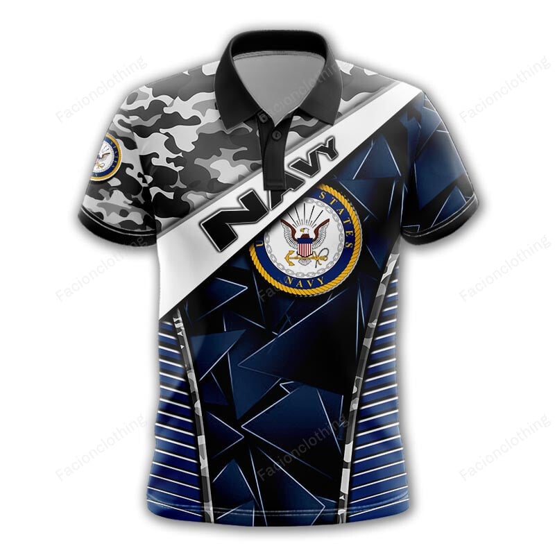 Sportswearmerch United States Navy Personalized Polo For Fan