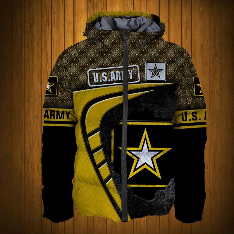 Sportswearmerch U.S. ARMY Personalized Fashion Puffer Jacket For Fan