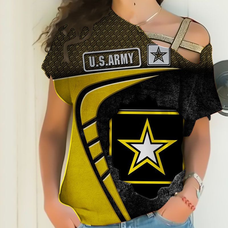 Sportswearmerch U.S. ARMY Personalized Fashion Strapless Short Sleeve For Fan