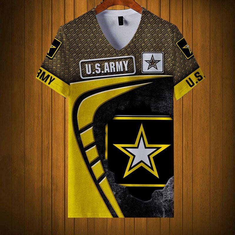 Sportswearmerch U.S. ARMY Personalized Fashion V-neck Women T-shirt For Fan