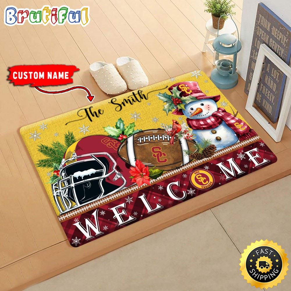 Sportswearmerch USC Trojans NCAA Christmas Doormat For Fan