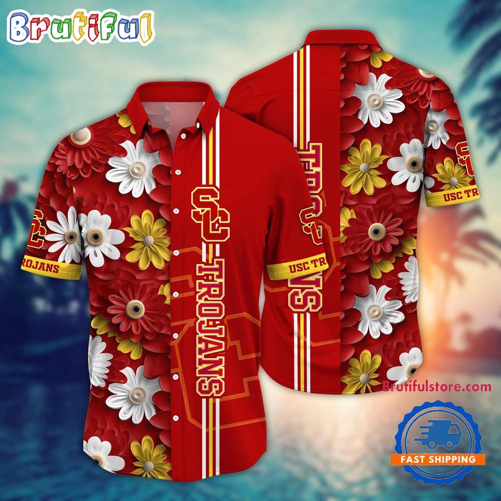Sportswearmerch USC Trojans NCAA Flower Summer Personalized Hawaiian Shirt For Fan