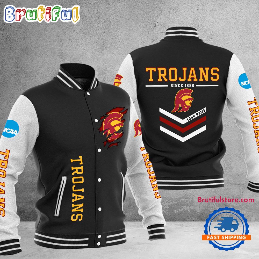 Sportswearmerch USC Trojans NCAA Personalized Personalized Baseball Jacket For Fan