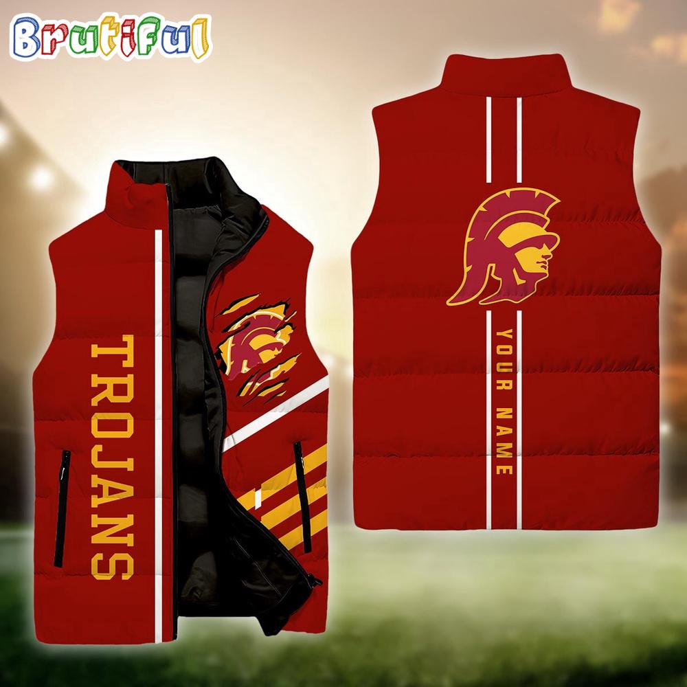 Sportswearmerch USC Trojans NCAA Personalized Sleeveless Down Puffer Jacket For Fan