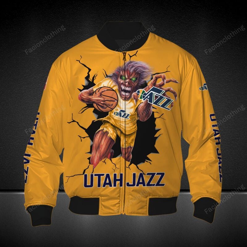 Sportswearmerch Utah Jazz NBA Personalized Bomber Jacket For Fan