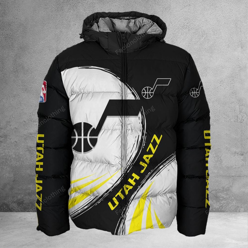 Sportswearmerch Utah Jazz NBA Personalized Puffer Jacket For Fan
